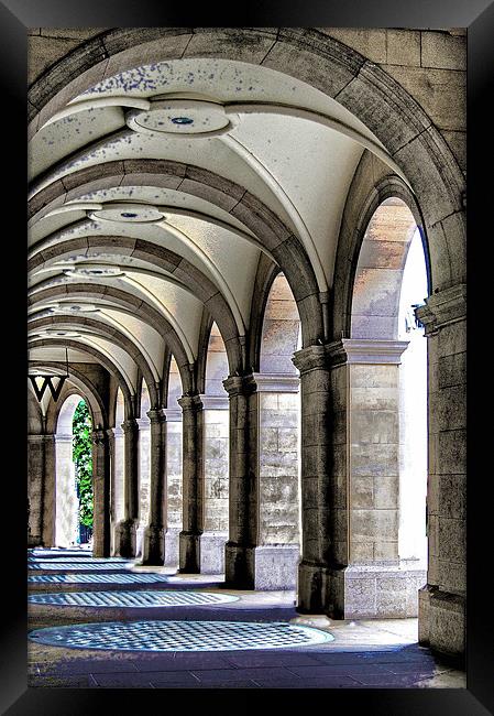 Northumberland Avenue Arches Framed Print by Karen Martin