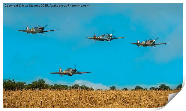  Battle of Britain 75th Anniversary Flypast Print by Max Stevens