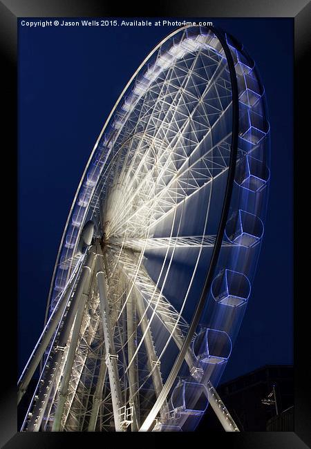 Portrait image of the Liverpool wheel Framed Print by Jason Wells