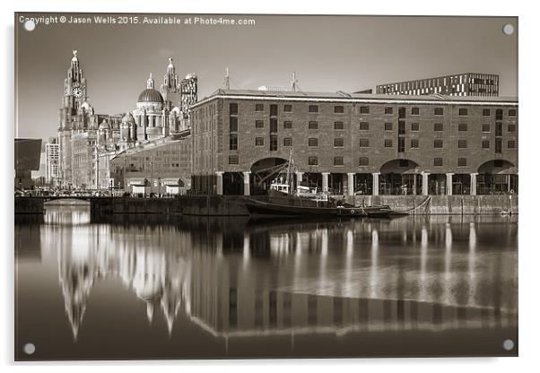 Reflections on the Albert Dock Acrylic by Jason Wells