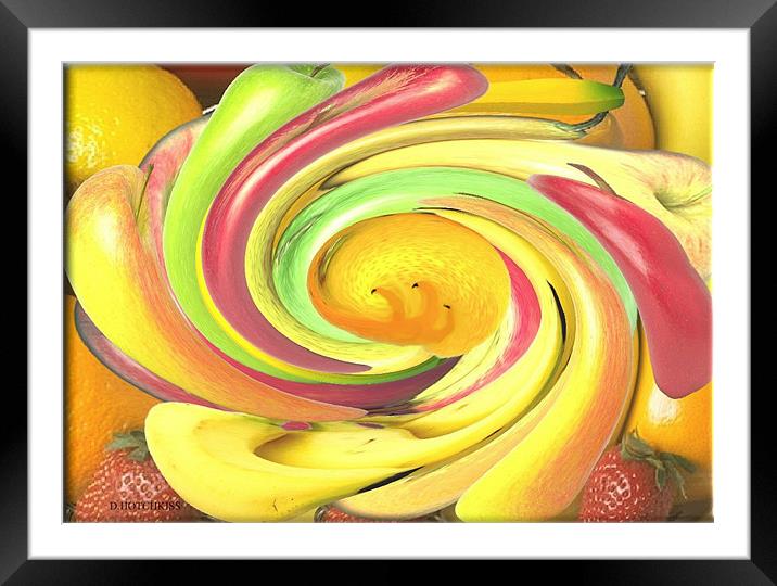 FRUIT WITH A TWIST. Framed Mounted Print by david hotchkiss