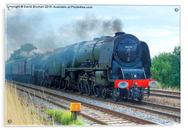 Steam locomotives double-header  Acrylic by David Birchall