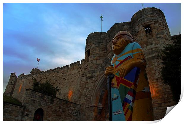  Standing Guard at Lincoln Castle Print by Ros Ambrose