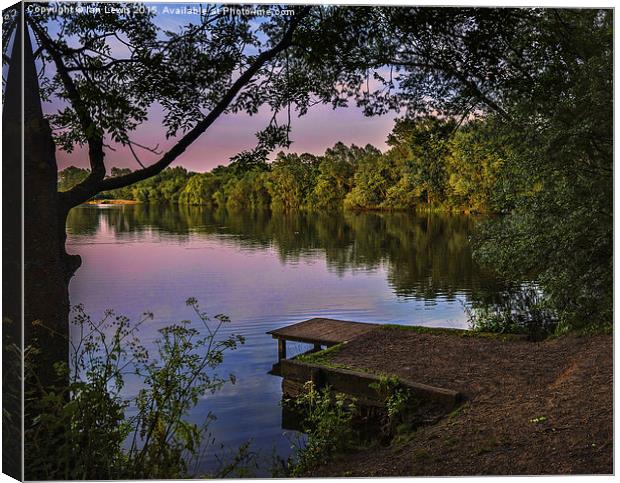 A  Lakeside Evening Canvas Print by Ian Lewis