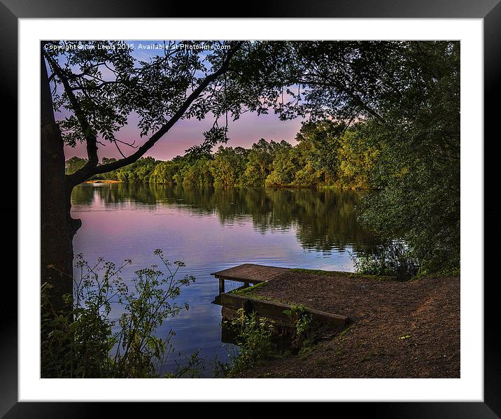 A  Lakeside Evening Framed Mounted Print by Ian Lewis