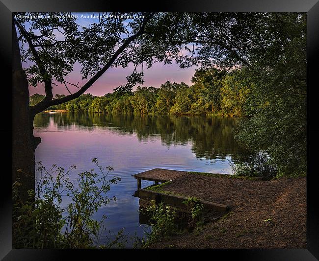 A  Lakeside Evening Framed Print by Ian Lewis