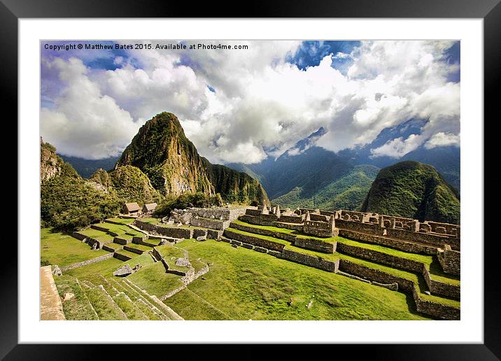 Crumbling Inca walls Framed Mounted Print by Matthew Bates