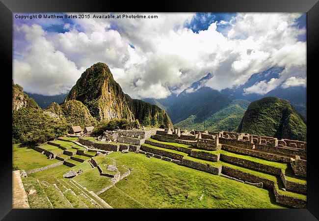 Crumbling Inca walls Framed Print by Matthew Bates