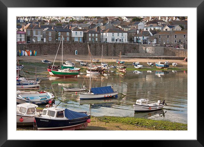 Evening In Mousehole Framed Mounted Print by Terri Waters