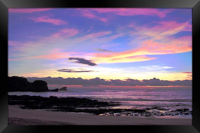  Beautiful Sky over Playa Pelada Framed Print by james balzano, jr.