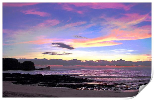  Beautiful Sky over Playa Pelada Print by james balzano, jr.