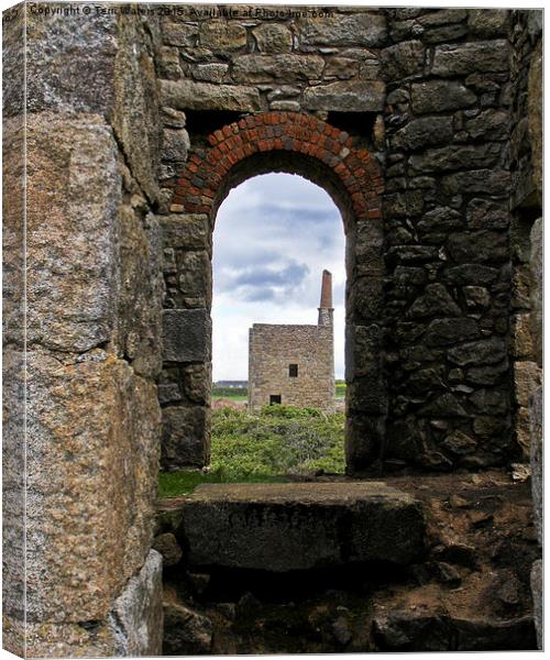 West Wheal Owles From Wheal Edward Canvas Print by Terri Waters