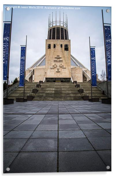 Liverpool's Metropolitan cathedral Acrylic by Jason Wells