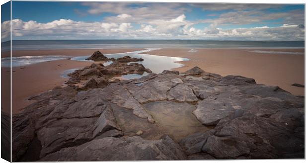  Broughton Bay rockpool Canvas Print by Leighton Collins