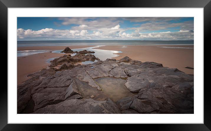  Broughton Bay rockpool Framed Mounted Print by Leighton Collins
