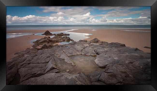  Broughton Bay rockpool Framed Print by Leighton Collins