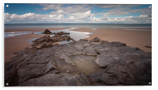 Broughton Bay rockpool Acrylic by Leighton Collins