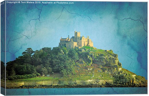 St Michael's Mount Textured  Canvas Print by Terri Waters