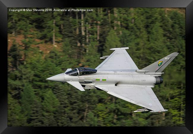  Typhoon fast and low in the Lake District Framed Print by Max Stevens