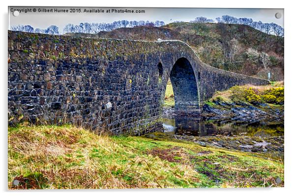 Clachan Bridge Scotland Acrylic by Gilbert Hurree