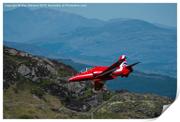  Red Arrows in Snowdonia Print by Max Stevens