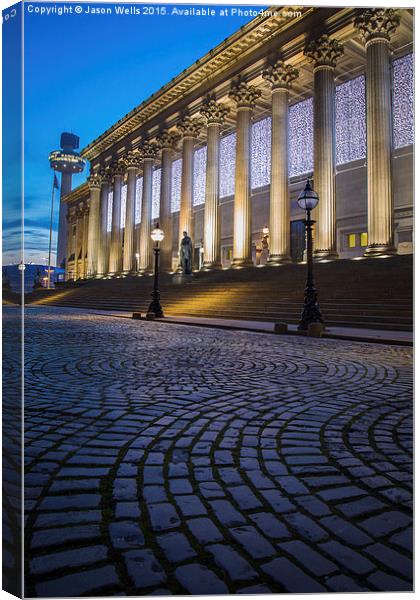 St Georges Hall in the blue hour Canvas Print by Jason Wells