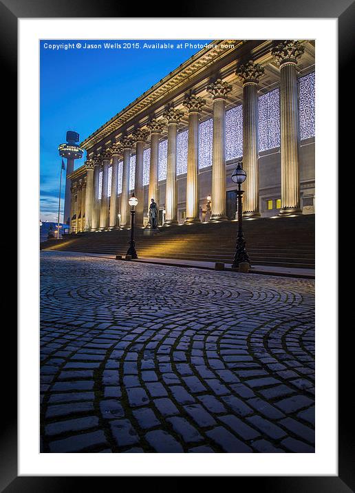 St Georges Hall in the blue hour Framed Mounted Print by Jason Wells