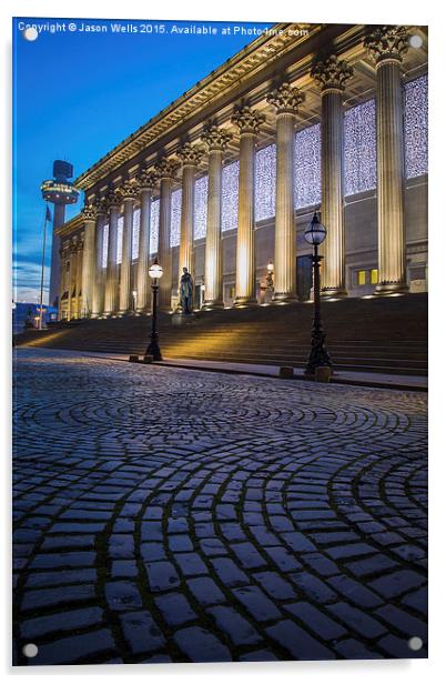 St Georges Hall in the blue hour Acrylic by Jason Wells