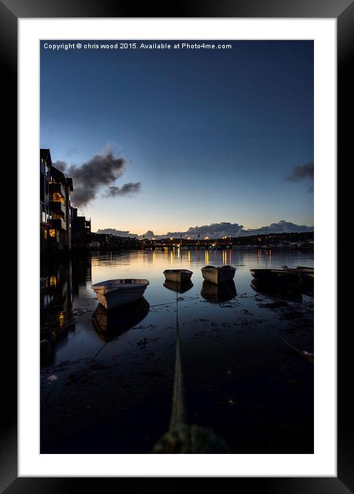 Harbour Lights Framed Mounted Print by chris wood