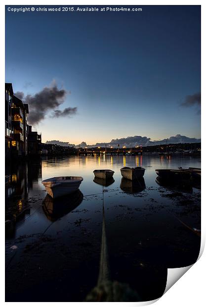 Harbour Lights Print by chris wood