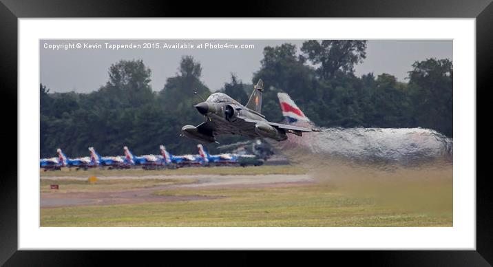  Mirage 2000 Take Off Framed Mounted Print by Kevin Tappenden