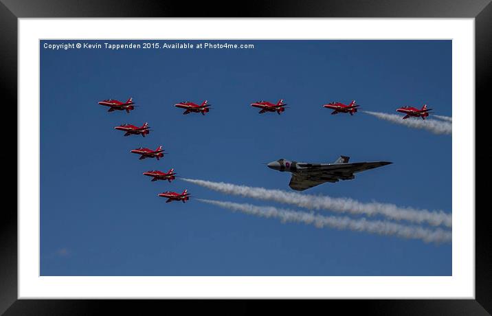  Red Arrows & Vulcan Formation Framed Mounted Print by Kevin Tappenden