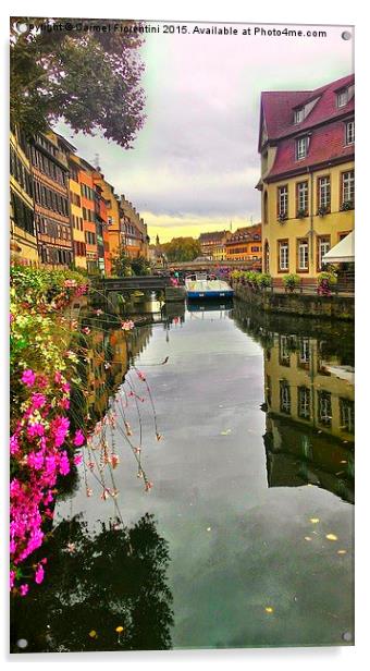  River L'Ill Strasbourg Acrylic by Carmel Fiorentini