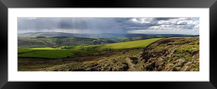 Sunrays over the hills Framed Mounted Print by Rick Bowden