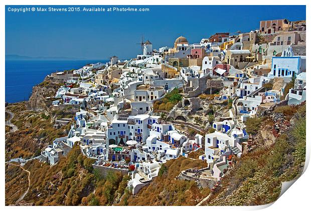  Oia Santorini Print by Max Stevens