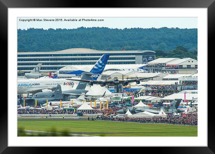  City of Lincoln takes off from Farnborough airsho Framed Mounted Print by Max Stevens