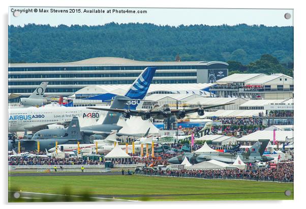  City of Lincoln takes off from Farnborough airsho Acrylic by Max Stevens
