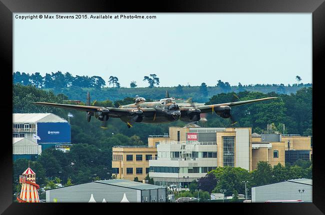  City of Lincoln takes off from Farnborough airsho Framed Print by Max Stevens