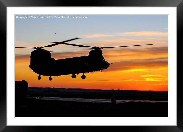  Chinook Sunset Framed Mounted Print by Max Stevens