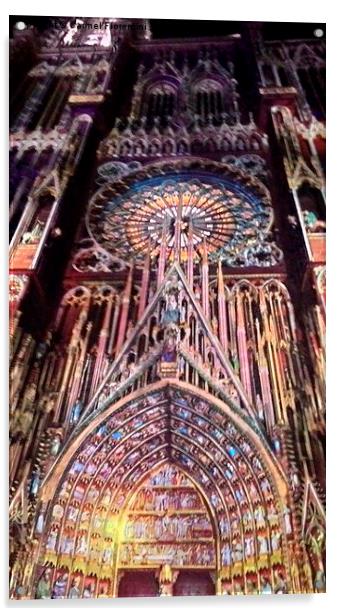  Strasbourg Cathedral Acrylic by Carmel Fiorentini