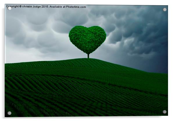  the little green heart tree  Acrylic by Heaven's Gift xxx68
