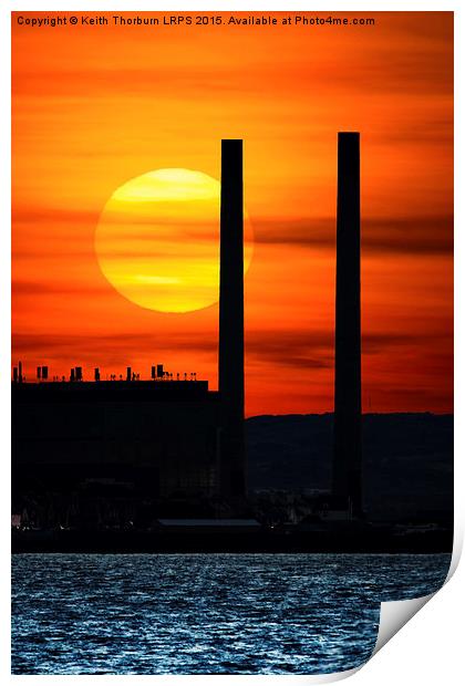Cockenzie Power Station Sunset Print by Keith Thorburn EFIAP/b