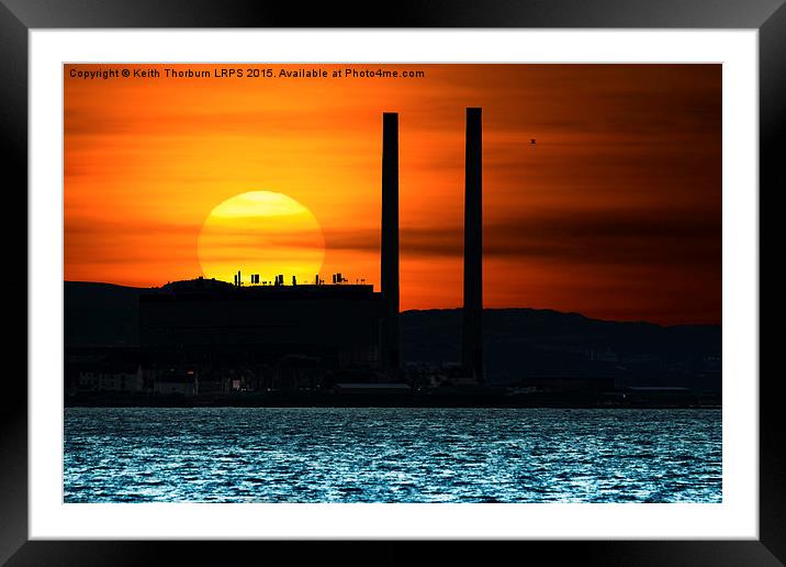 Cockenzie Power Station Sunset Framed Mounted Print by Keith Thorburn EFIAP/b