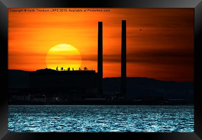 Cockenzie Power Station Sunset Framed Print by Keith Thorburn EFIAP/b