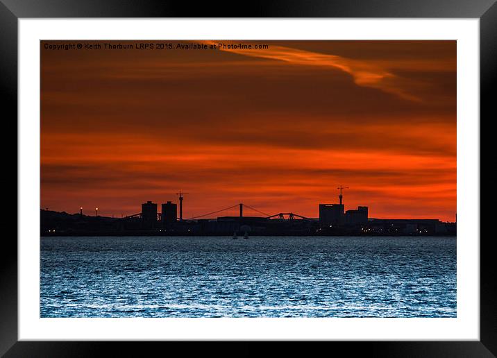 Forth Sunset Framed Mounted Print by Keith Thorburn EFIAP/b