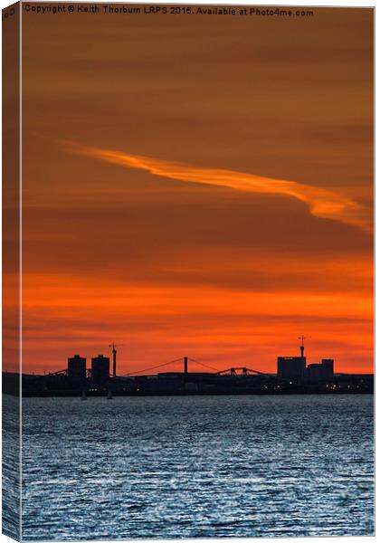 Forth Sunset Canvas Print by Keith Thorburn EFIAP/b