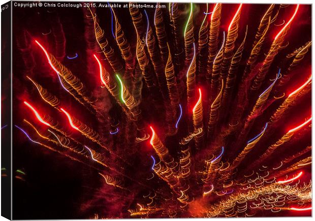  Firework worms Canvas Print by Chris Colclough