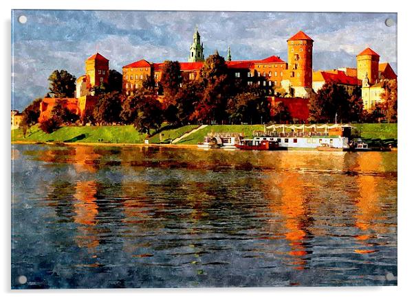  wawel castle,krakow,poland  Acrylic by dale rys (LP)