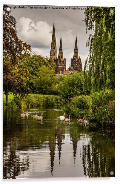  Lichfield Cathedral Acrylic by Alan Tunnicliffe