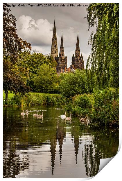  Lichfield Cathedral Print by Alan Tunnicliffe